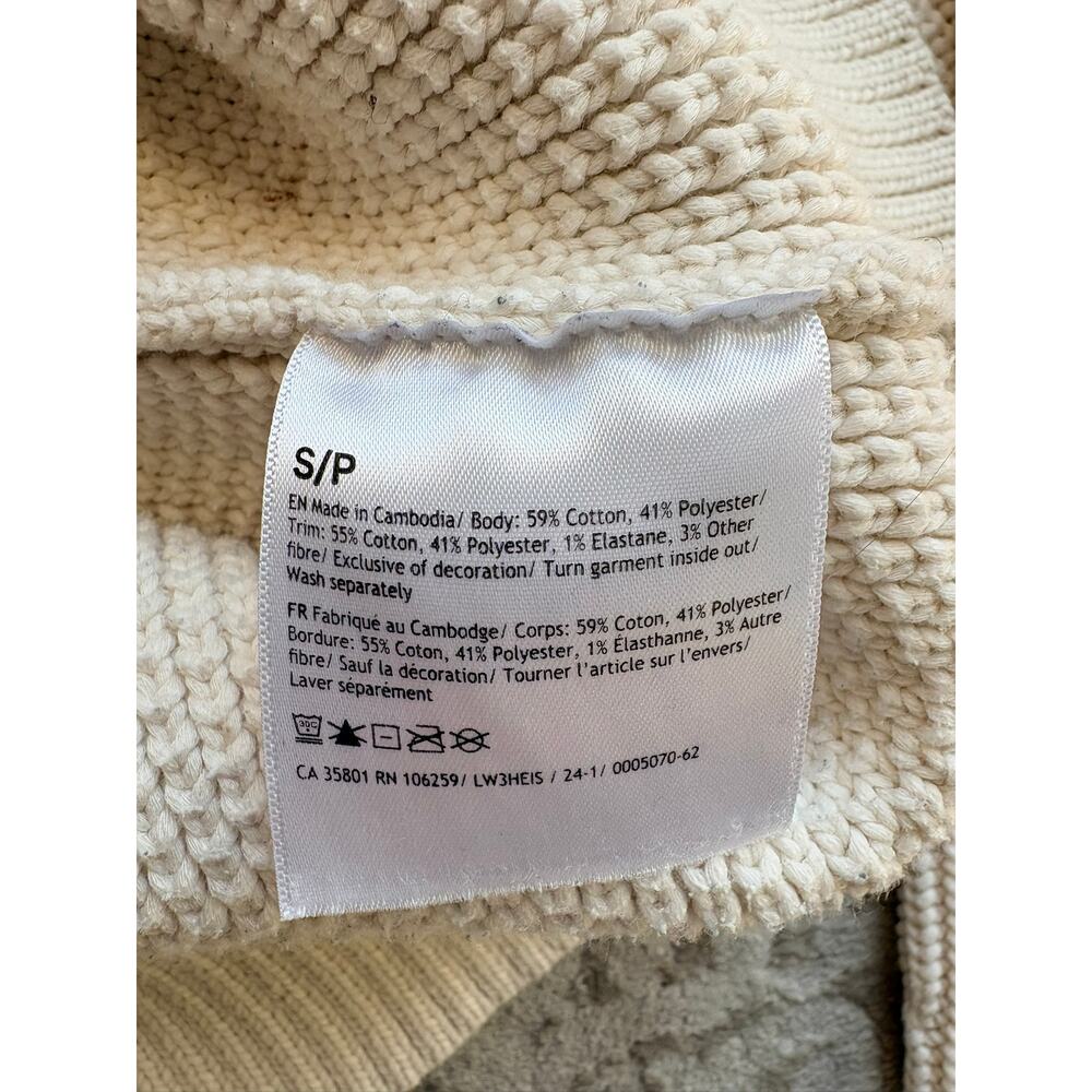 Lululemon Honeycomb Crewneck Sweater Bone Oversized Size S - Picture 9 of 9